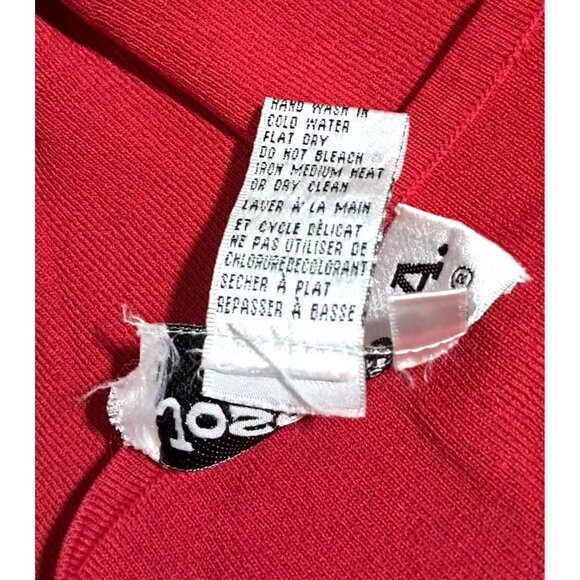 Joseph A. qu'est-ce que c'est silk Sleeveless Red Knit Top With Ruffle Hem Women - Picture 3 of 6